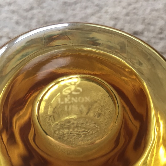 Vintage LENOX Clarion Yellow Blown Crystal Goblets *Set of 4* - Picture 11 of 14